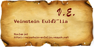 Veinstein Eulália névjegykártya